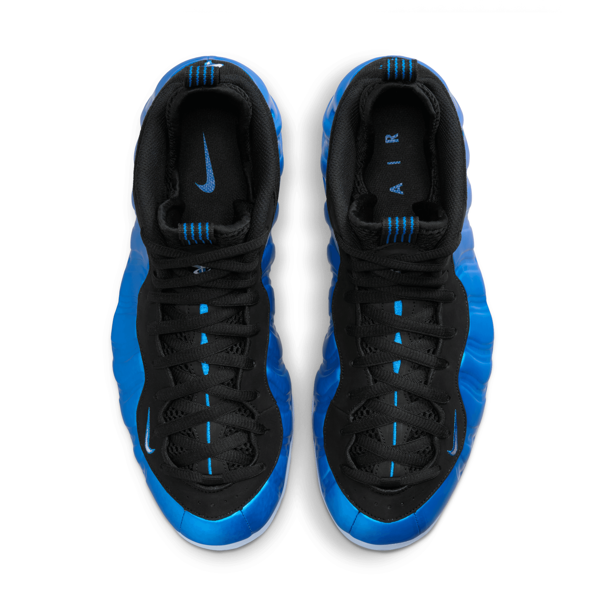 Blue and white foamposites best sale